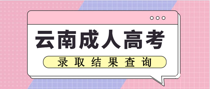 云南省成人高考錄取結果查詢(圖1)