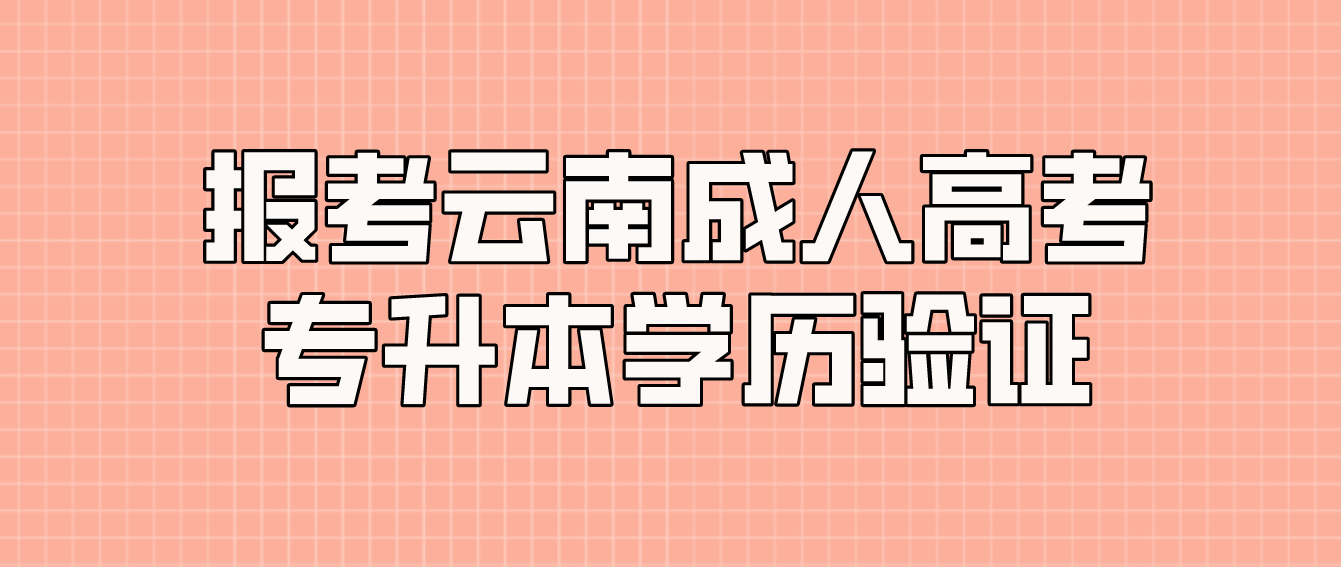 報考云南成人高考專升本應具有什么學歷，如何進行驗證？